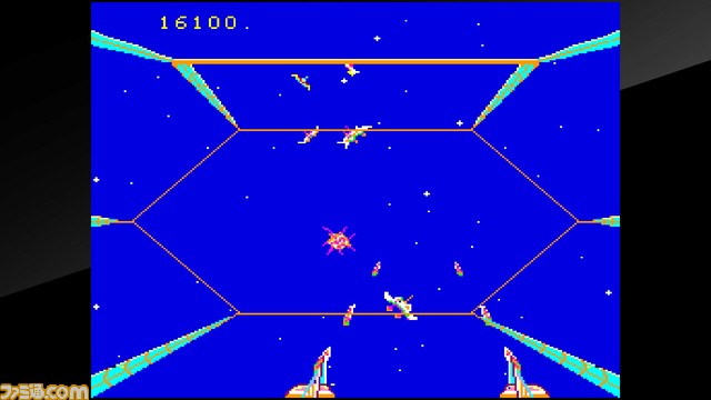 『アケアカ スペースシーカー』が6月16日に配信。マップ、敵空軍、敵機動要塞の3つのシーンに分かれて脱出を目指すシューティングゲーム