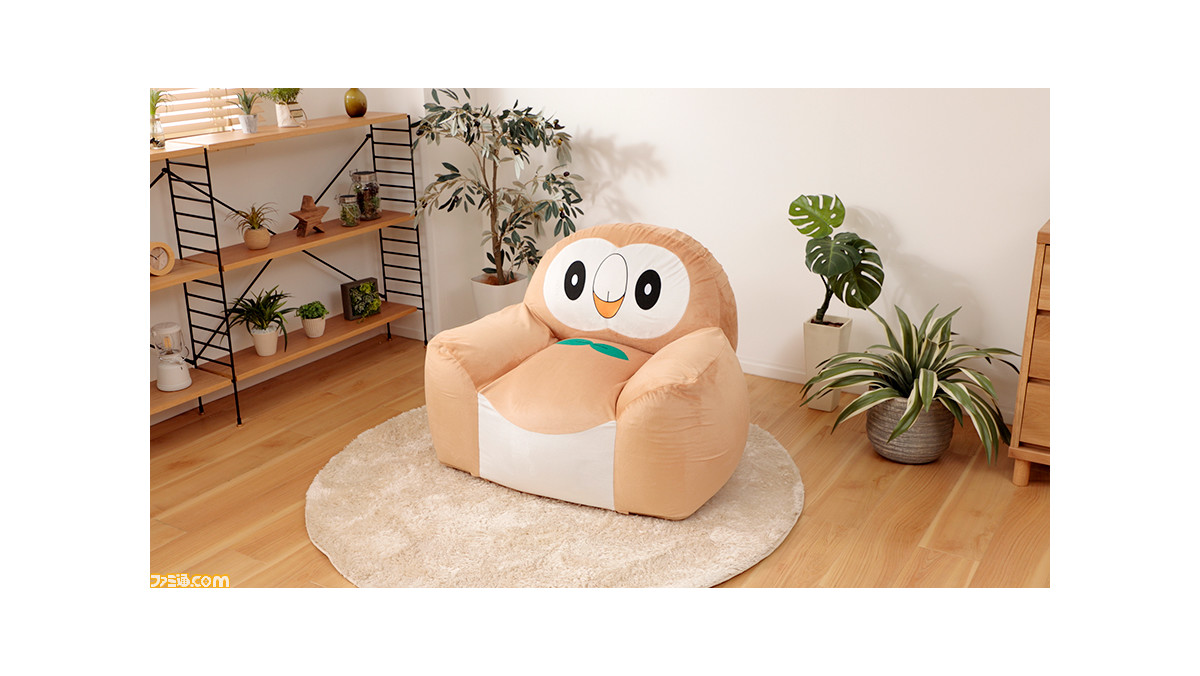 ポケモン』モクローのソファが発売。つぶらな瞳やウレタン＆ビーズでも