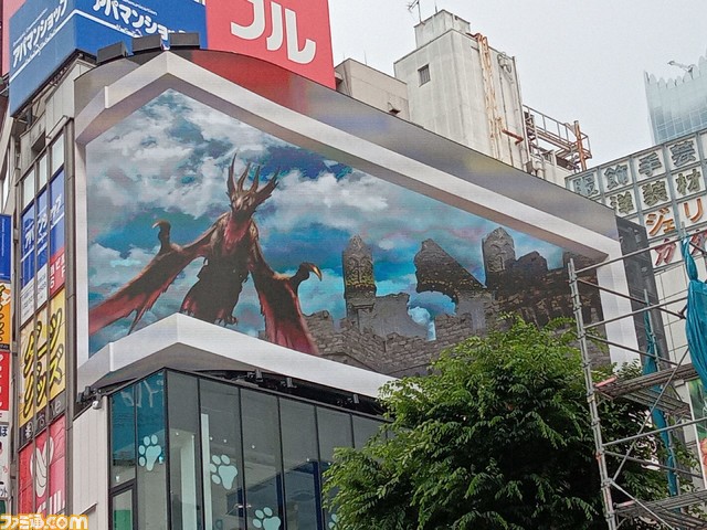 『モンハンライズ:サンブレイク』新宿にメル・ゼナ襲来! 映し出された“爵銀龍”が飛来する、短時間ながらもド迫力の3D映像をリポート