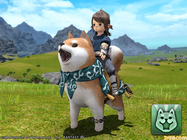『FF14』超絶かわいい“大柴犬”のマウントやクールなヒップストリート・コスチュームセットなど新たなオプションアイテムが登場