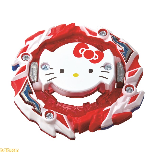 “ハローキティ”デザインのベイブレードが9月17日に発売。プリティーなお顔を中央にドドン!とデザイン。バトルでもちゃんと強い