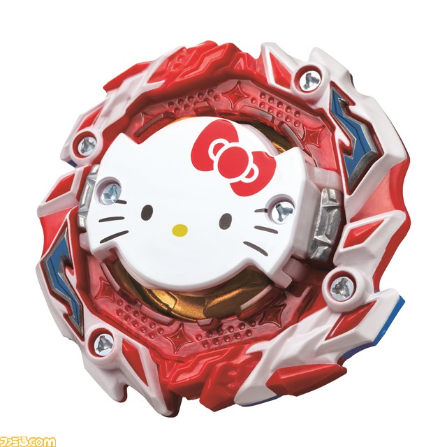 “ハローキティ”デザインのベイブレードが9月17日に発売。プリティーなお顔を中央にドドン!とデザイン。バトルでもちゃんと強い