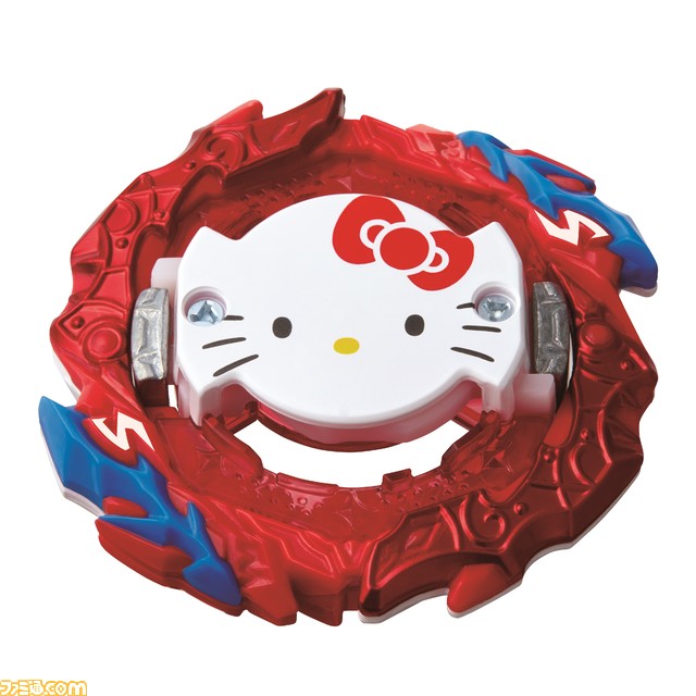“ハローキティ”デザインのベイブレードが9月17日に発売。プリティーなお顔を中央にドドン!とデザイン。バトルでもちゃんと強い