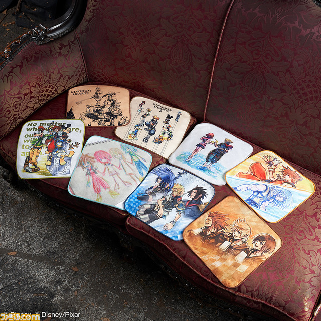 『キングダムハーツ』20周年一番くじが本日(7/16)より発売。ソラ、カイリの王座スタチューや歴代作品のビジュアルを使用したハンドタオルなど全9種