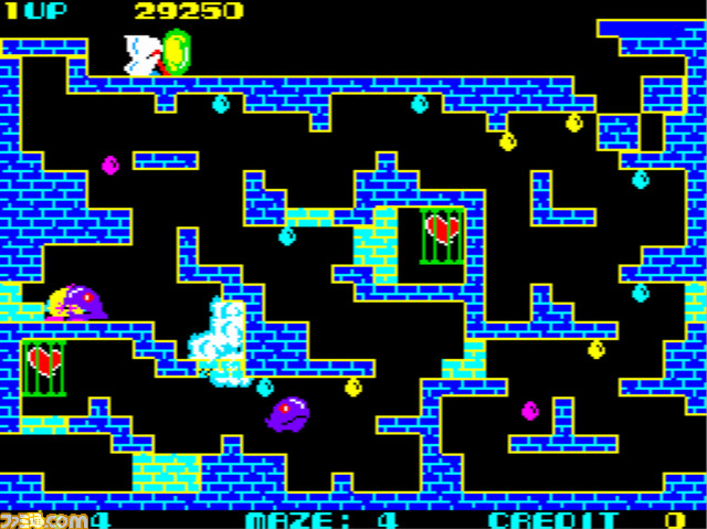 Switch/PS4『アケアカ ちゃっくんぽっぷ』が7月21日配信。ちゃっくんを操作して時間内に“もんすた”にさらわれたハートを取り戻すアクションゲーム