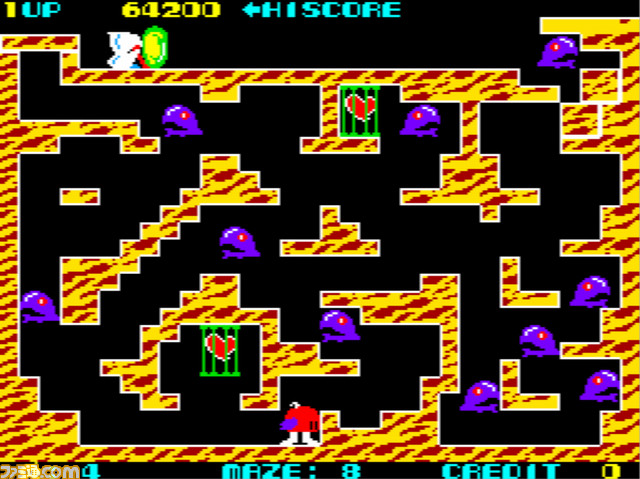 Switch/PS4『アケアカ ちゃっくんぽっぷ』が7月21日配信。ちゃっくんを操作して時間内に“もんすた”にさらわれたハートを取り戻すアクションゲーム