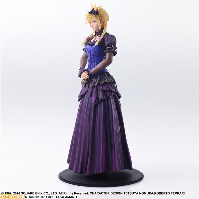 『FF7 リメイク』ドレス姿のクラウドがフィギュア化。フリルの質感やスカートのひだに至るまでこだわった一品に