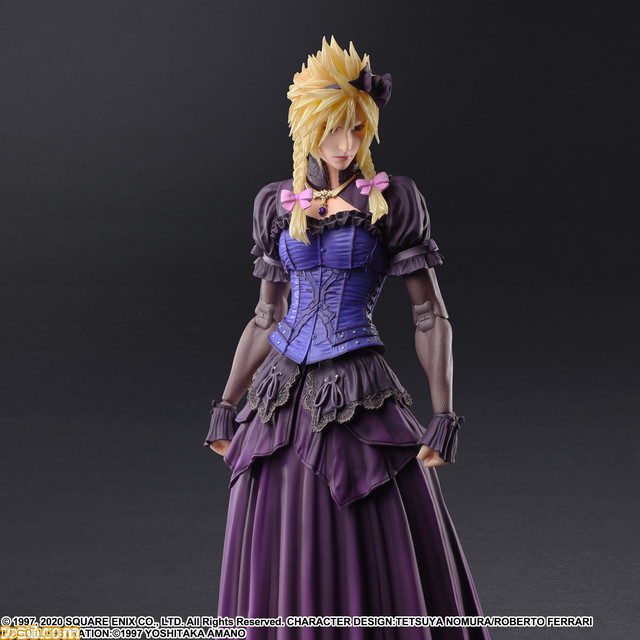 『FF7 リメイク』ドレス姿のクラウドがフィギュア化。フリルの質感やスカートのひだに至るまでこだわった一品に