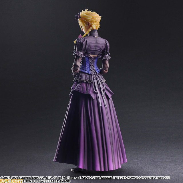 『FF7 リメイク』ドレス姿のクラウドがフィギュア化。フリルの質感やスカートのひだに至るまでこだわった一品に