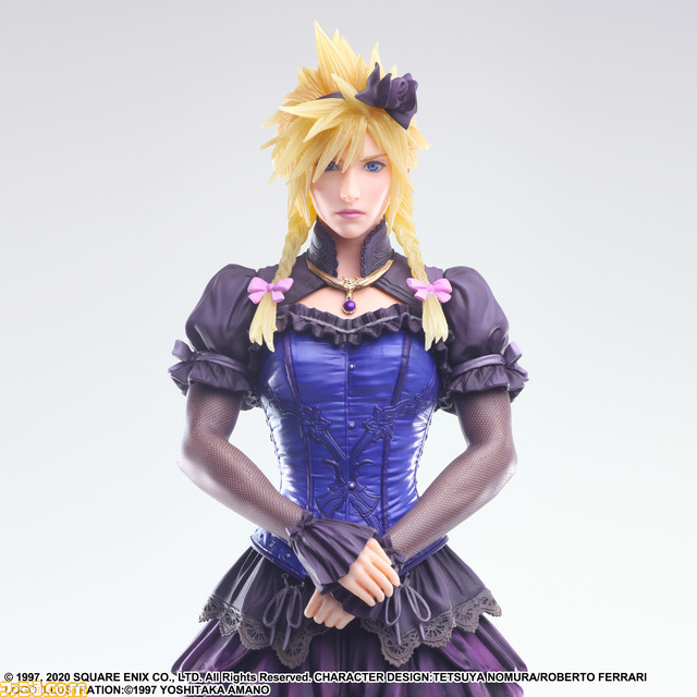 『FF7 リメイク』ドレス姿のクラウドがフィギュア化。フリルの質感やスカートのひだに至るまでこだわった一品に