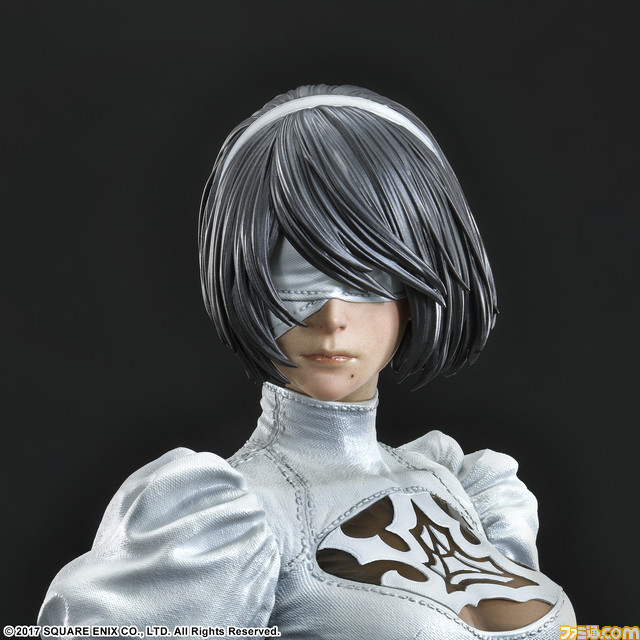 『ニーア オートマタ』より2Bのカラーバリエーションである2Pのフィギュアが登場。見るものを釘付けにする、スラリとした佇まいを表現