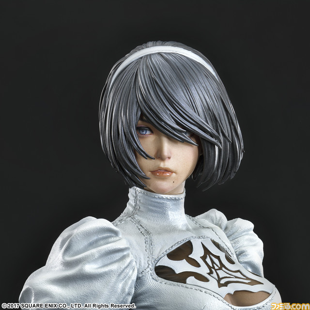 『ニーア オートマタ』より2Bのカラーバリエーションである2Pのフィギュアが登場。見るものを釘付けにする、スラリとした佇まいを表現