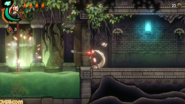 2Dアクション『閻魔 : ツバキ伝』がSteamで配信開始。半妖の女退魔師・ツバキとなり幻想的な地下迷宮を探索しよう