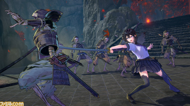 ガールズ侍アクション『サムライメイデン』今冬発売決定。亡者が蔓延る本能寺地下冥界を“侍JK・紬”が3人の乙女忍者とともに駆け抜ける