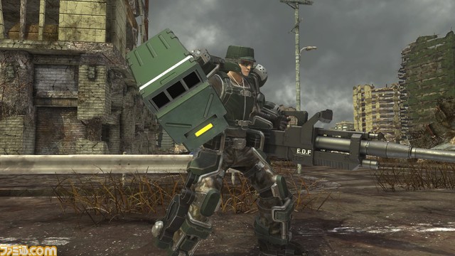 『地球防衛軍6』巨大な武器を装備して戦う二刀装甲兵“フェンサー”と通信ユニットを装備した空爆誘導兵“エアレイダー”の武器が公開