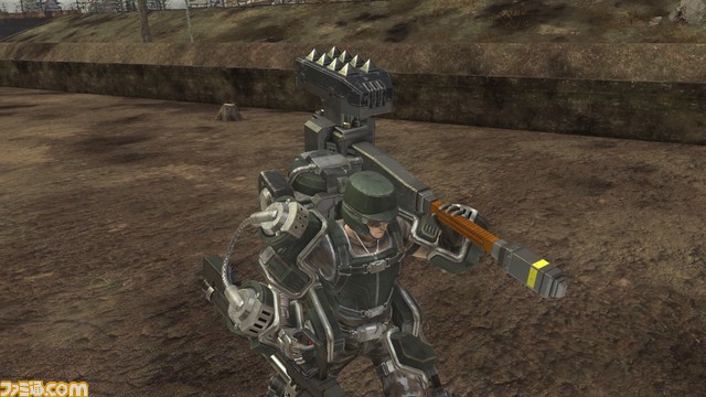 『地球防衛軍6』巨大な武器を装備して戦う二刀装甲兵“フェンサー”と通信ユニットを装備した空爆誘導兵“エアレイダー”の武器が公開