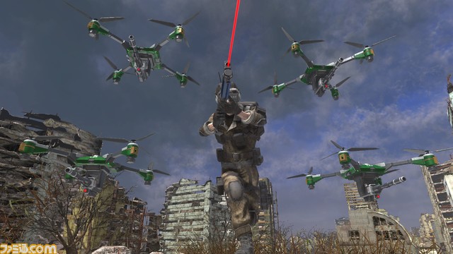 『地球防衛軍6』巨大な武器を装備して戦う二刀装甲兵“フェンサー”と通信ユニットを装備した空爆誘導兵“エアレイダー”の武器が公開