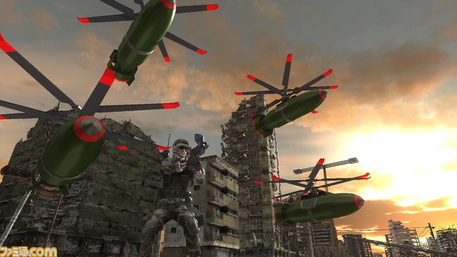 『地球防衛軍6』巨大な武器を装備して戦う二刀装甲兵“フェンサー”と通信ユニットを装備した空爆誘導兵“エアレイダー”の武器が公開