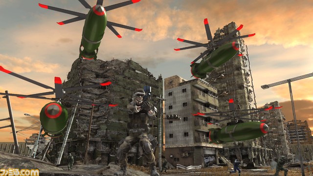 『地球防衛軍6』巨大な武器を装備して戦う二刀装甲兵“フェンサー”と通信ユニットを装備した空爆誘導兵“エアレイダー”の武器が公開