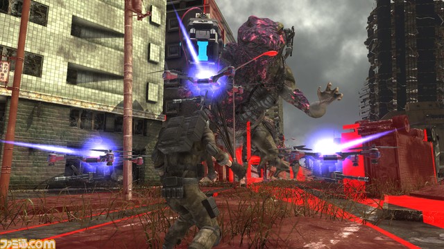 『地球防衛軍6』巨大な武器を装備して戦う二刀装甲兵“フェンサー”と通信ユニットを装備した空爆誘導兵“エアレイダー”の武器が公開