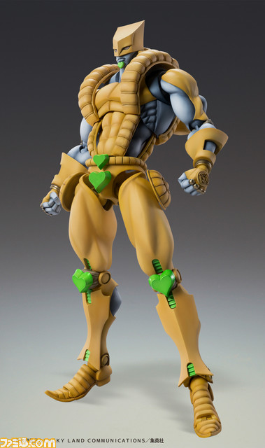 『ジョジョの奇妙な冒険』DIOとザ・ワールドの可動フィギュアが登場。頭部パーツやナイフなどが付属。一緒に飾ることでバトルシーンを再現可能