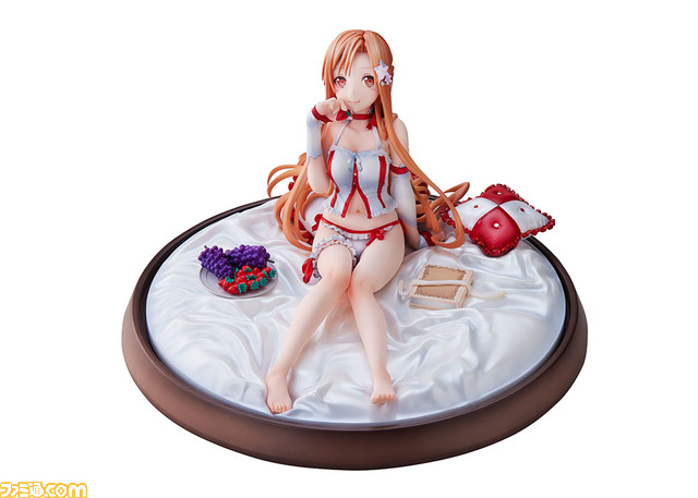 『SAO』ネグリジェ姿のアスナが1/7スケールでフィギュア化。ベッドでくつろぐ様子や上目遣いの表情などabec氏のイラストを再現