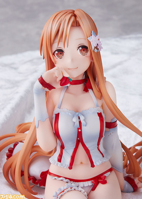 『SAO』ネグリジェ姿のアスナが1/7スケールでフィギュア化。ベッドでくつろぐ様子や上目遣いの表情などabec氏のイラストを再現