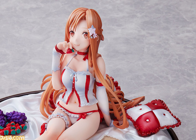 『SAO』ネグリジェ姿のアスナが1/7スケールでフィギュア化。ベッドでくつろぐ様子や上目遣いの表情などabec氏のイラストを再現