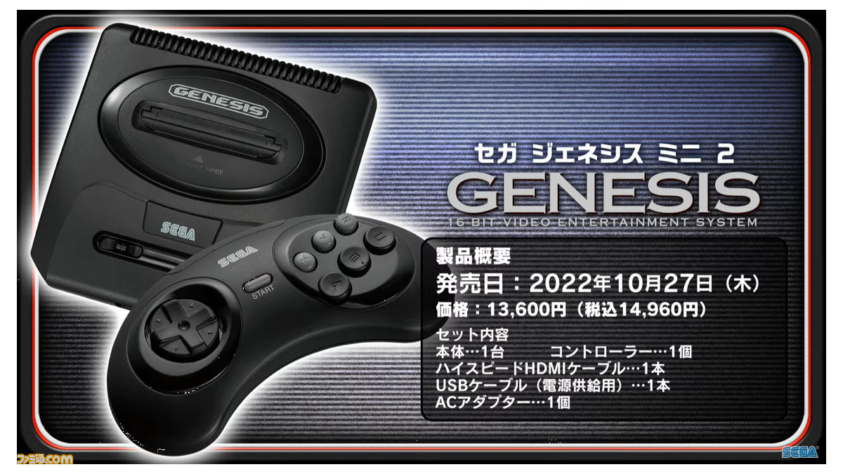 セガ ジェネシスミニ２ 新品未使用品