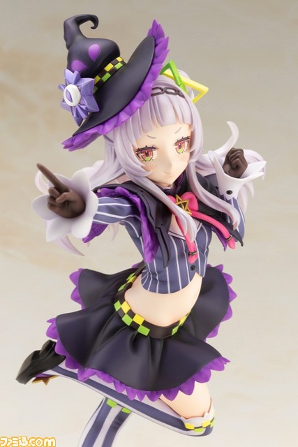 【ホロライブ】紫咲シオンのフィギュアが予約開始。おなじみの衣装を細かく再現しているほか、指からは黒魔術を放ちそう。ニヒヒ顔パーツにも注目!