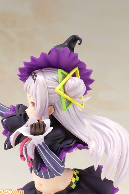 【ホロライブ】紫咲シオンのフィギュアが予約開始。おなじみの衣装を細かく再現しているほか、指からは黒魔術を放ちそう。ニヒヒ顔パーツにも注目!