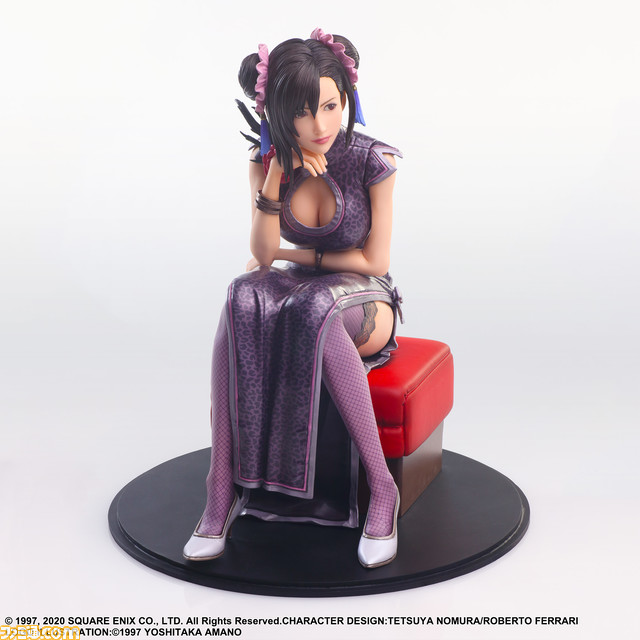『FF7 リメイク』格闘家風ドレス姿のティファが“スタティックアーツ”と“プレイアーツ改”でフィギュア化。普段と違うイメージチェンジした姿を表現