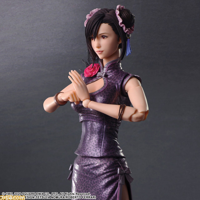 『FF7 リメイク』格闘家風ドレス姿のティファが“スタティックアーツ”と“プレイアーツ改”でフィギュア化。普段と違うイメージチェンジした姿を表現