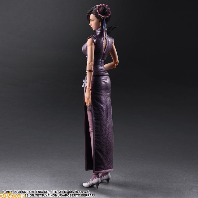 『FF7 リメイク』格闘家風ドレス姿のティファが“スタティックアーツ”と“プレイアーツ改”でフィギュア化。普段と違うイメージチェンジした姿を表現