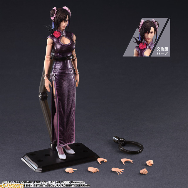 『FF7 リメイク』格闘家風ドレス姿のティファが“スタティックアーツ”と“プレイアーツ改”でフィギュア化。普段と違うイメージチェンジした姿を表現
