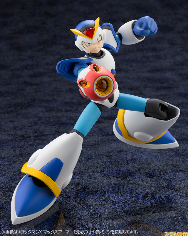 『ロックマンX』より強化パーツをまとったフルアーマー状態の“エックス”が初のプラモデル化! ダッシュやチャージバスターも再現可能なエフェクトパーツも付属
