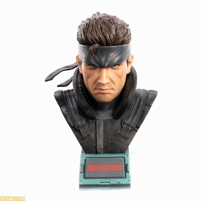 『メタルギア ソリッド』ソリッド・スネークがバストアップモデルでスタチュー化。ライフサイズとグランドスケールのサイズ違いの2種で展開