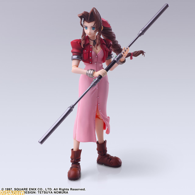 『FF7』エアリス、ティファのアクションフィギュアが登場。特徴的な髪形や服装をまとった原点とも呼べる懐かしい姿で再現