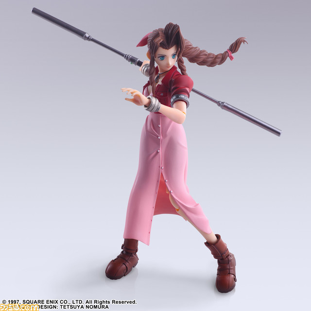 『FF7』エアリス、ティファのアクションフィギュアが登場。特徴的な髪形や服装をまとった原点とも呼べる懐かしい姿で再現