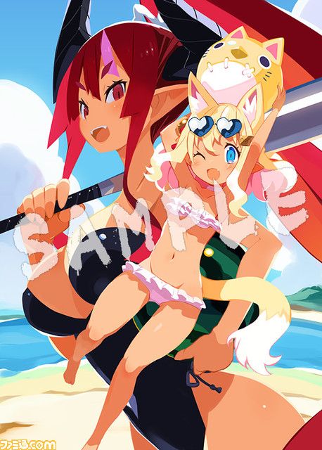 『魔界戦記ディスガイア7』の店舗特典が公開。原田たけひと描き下ろしの水着、浴衣、温泉イラストグッズが付属