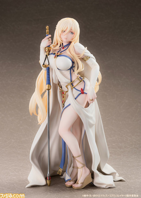 『ゴブリンスレイヤー』人気キャラクター“剣の乙女”がフィギュア化。聖なる光を浴びたような金髪や肉感的なプロポーションなどは見どころ満載。目隠しなしの顔パーツも付属