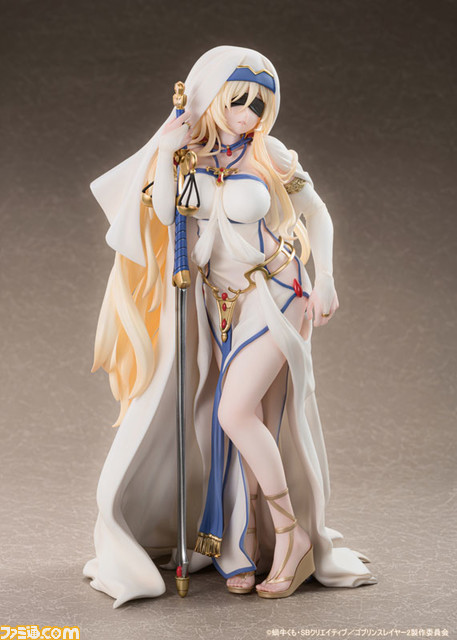 『ゴブリンスレイヤー』人気キャラクター“剣の乙女”がフィギュア化。聖なる光を浴びたような金髪や肉感的なプロポーションなどは見どころ満載。目隠しなしの顔パーツも付属
