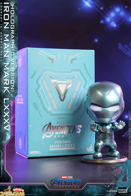 『アベンジャーズ/エンドゲーム』アイアンマン・マーク85がライトブルーに輝く1/6スケールフィギュアに。右腕のナノ・リパルサーキャノンがLEDライトアップ機能で再現できる