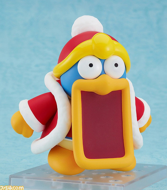 『星のカービィ』より“ねんどろいど デデデ大王”が登場。オプションパーツは自慢のハンマー。にっこり顔、きりり顔のほか、あんぐり顔も再現可能に