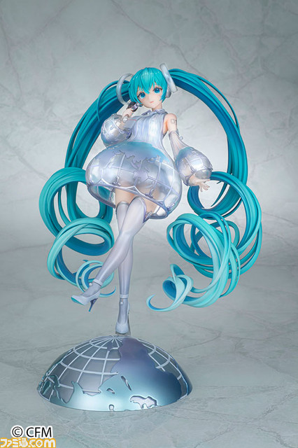 初音ミクが“MIKU EXPO 2021 Online”のメインビジュアルをモチーフにフィギュア化。地球儀柄がかわいい特徴的な衣装や曲線を描く美しい髪などryota氏の美麗な原画の魅力を1/7スケールで再現