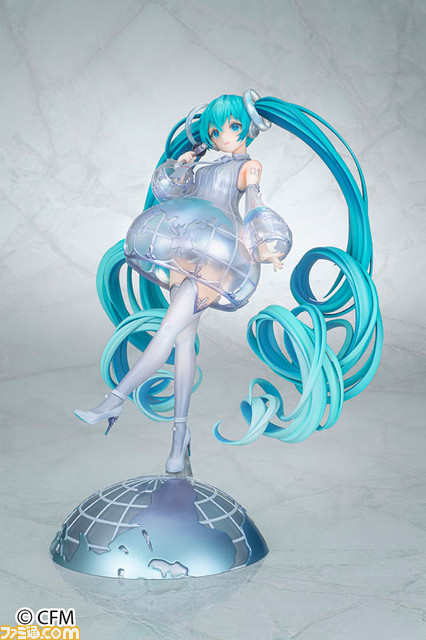 初音ミクが“MIKU EXPO 2021 Online”のメインビジュアルをモチーフにフィギュア化。地球儀柄がかわいい特徴的な衣装や曲線を描く美しい髪などryota氏の美麗な原画の魅力を1/7スケールで再現
