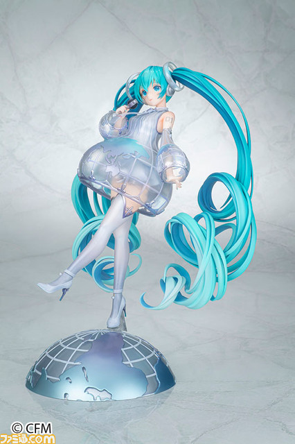 初音ミクが“MIKU EXPO 2021 Online”のメインビジュアルをモチーフにフィギュア化。地球儀柄がかわいい特徴的な衣装や曲線を描く美しい髪などryota氏の美麗な原画の魅力を1/7スケールで再現