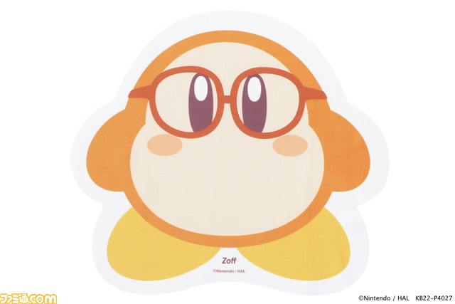 『星のカービィ』とZoffのコラボメガネが登場。フレームにはカービィやワドルディなどをデザイン、他にもポーチやマスコットクリーナーなどコレクションにも最適なアイテムが発売