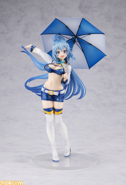 『このすば』フィギュアから“アクア レースクイーンver.”が新登場、本日(10/14)より予約受付開始。アクシズ教マーク入りのパラソル、元気いっぱいのポージングなどがアクアらしい