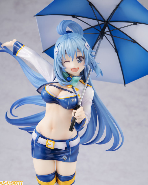 『このすば』フィギュアから“アクア レースクイーンver.”が新登場、本日(10/14)より予約受付開始。アクシズ教マーク入りのパラソル、元気いっぱいのポージングなどがアクアらしい